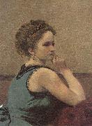 Frau in Blau Jean-Baptiste Camille Corot